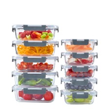 Neo 10 Glass Containers & 10 Lids Food Storage Set – 10 Piece